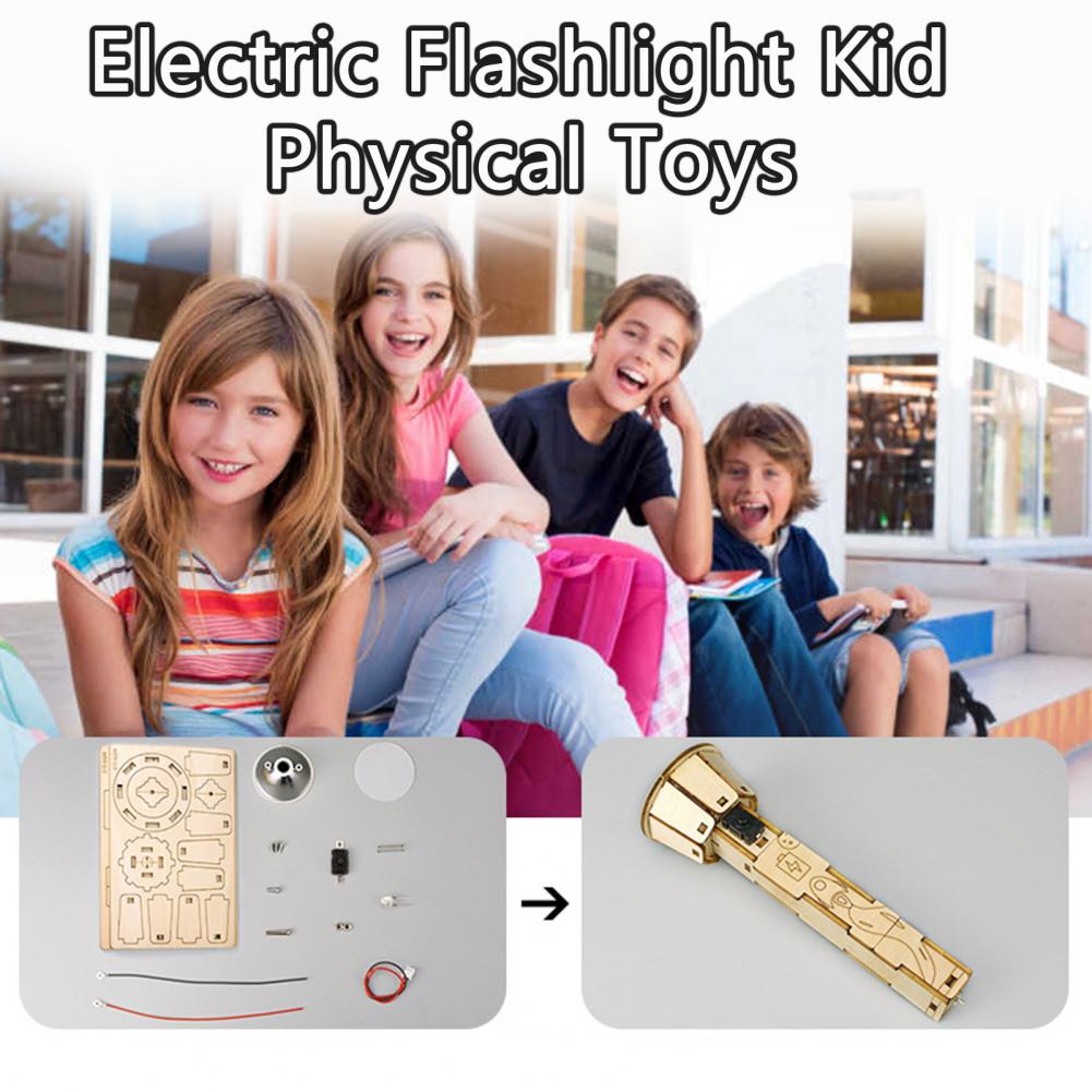 Wooden DIY Flashlight Puzzle K - Science Project Physics ulasan dan harga