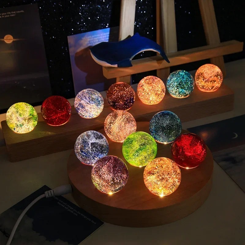 4/6/8cm Fantasy Colorful Glass - Solar System Orrery ulasan dan harga