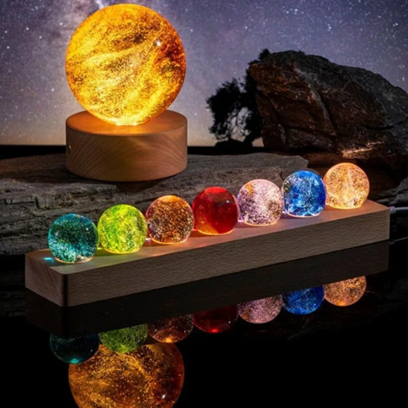 4/6/8cm Fantasy Colorful Glass - Solar System Orrery ulasan dan harga